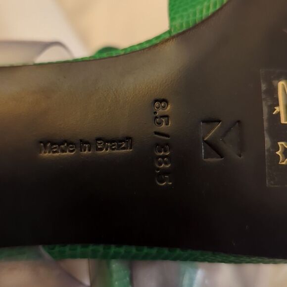 Viola green leather sandals from Mercedes Castillo - Picture 12 of 14